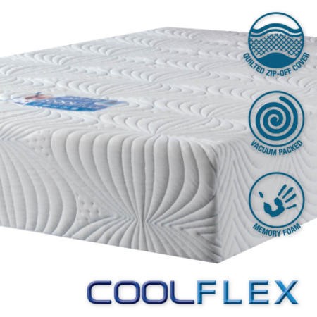 Icon Designs Concept Memory Sleep CoolFlex 25 High Density Cooler Memory Foam Mattress UK Single w